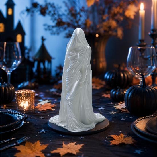 Anti-break Decor Ornament 3D Printed Veiled Goddess Sculpture Mysterious Female Figurine with Robe