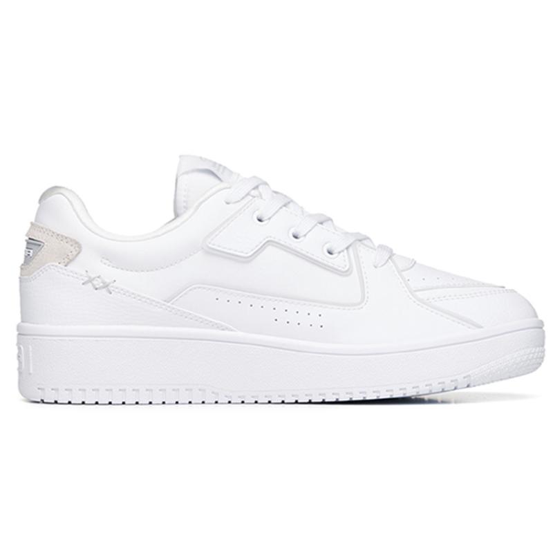 Anta Life Collection Slip-Resistant Low-Top Skateboard Shoes Men's White Silver Sneakers 912218066-2
