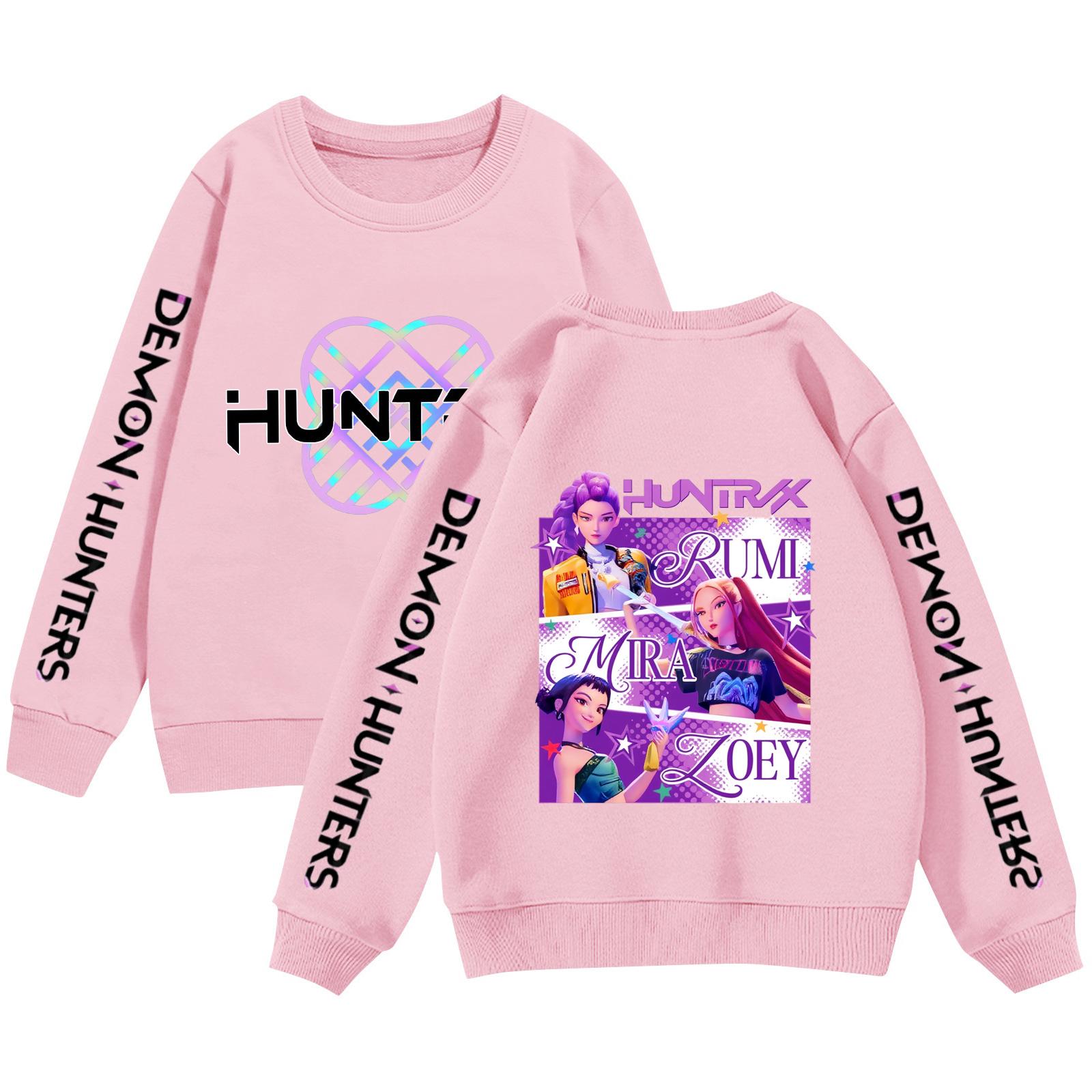 

Детский свитшот для мальчиков и девочек, спортивный свитшот с круглым вырезом, повседневный пуловер, спортивная футболка 130 розовый