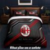 AC Milan Design Bed Bedding Set 1 Duvet Cover + 2 Pillowcases Soft Breathable Household Bed Linens