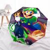 1pc Luigi's Inferno Racer Fully Automatic Folding Portable Cartoon Practical Umbrella, 8 Iron Frames, Three-Fold Design, Suitable for All Seasons, Sui