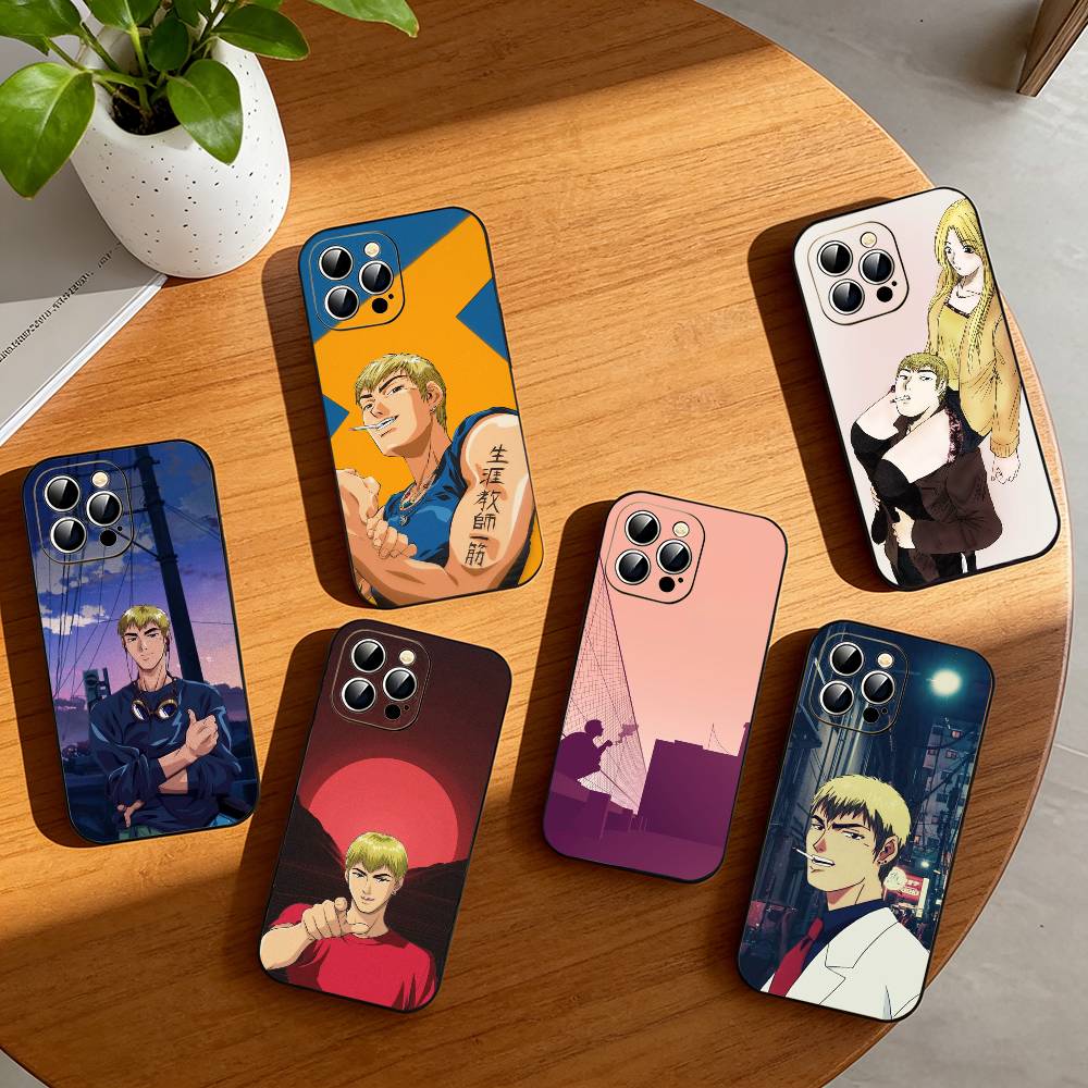 GTO Great Teacher Onizuka Phone Case For iPhone 17,16,15,14,13,12,11 Plus,Pro Max,XS,Soft Silicone Black Cover