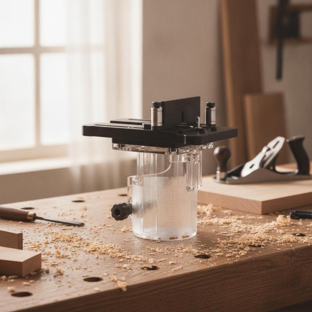 Multifunctional Trimming Router Base Stable with Adjustable Guide