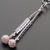 Buddhist Altar Shop Takita Shoten Buddhist Prayer Beads, Jodo Sect Formal Prayer Beads [Women's], Genuine Crystal, Rokuman Jodo, 8-inch, Silk, Flower