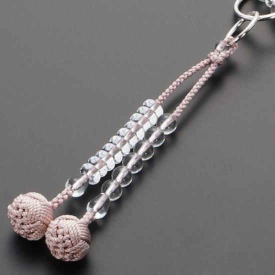 Buddhist Altar Shop Takita Shoten Buddhist Prayer Beads, Jodo Sect Formal Prayer Beads [Women's], Genuine Crystal, Rokuman Jodo, 8-inch, Silk, Flower