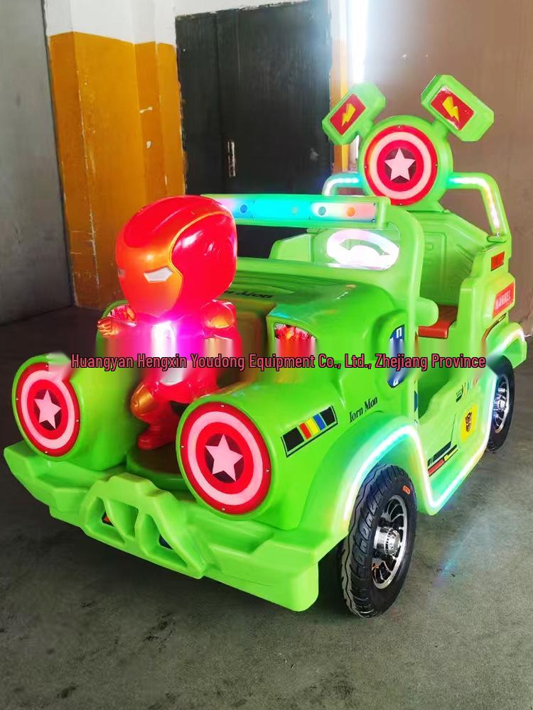 Children's & Adults' Luminous Electric Scooter with Seat - Outdoor Double Bumper Amusement Vehicle