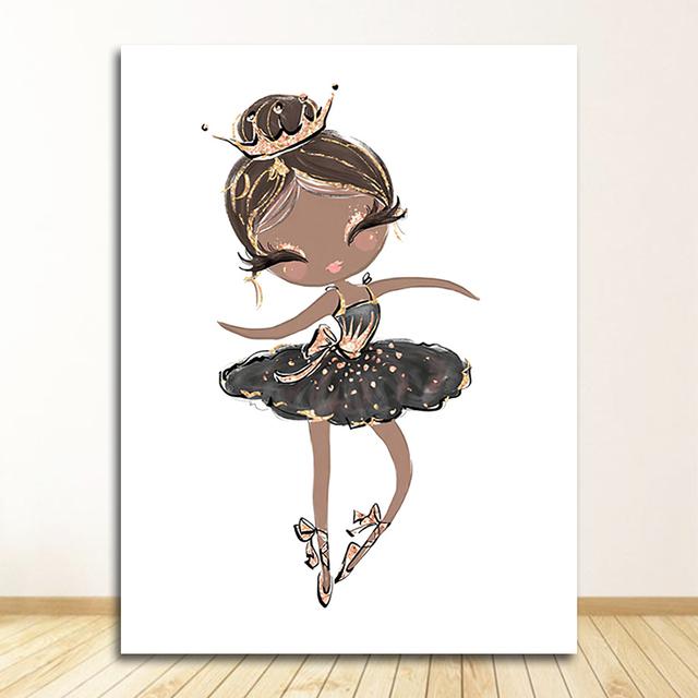 Baby Room Decor Living Room Decoration Wall Pictures Dancing Girl Canvas Paintings For Children Nursery Posters And Prints