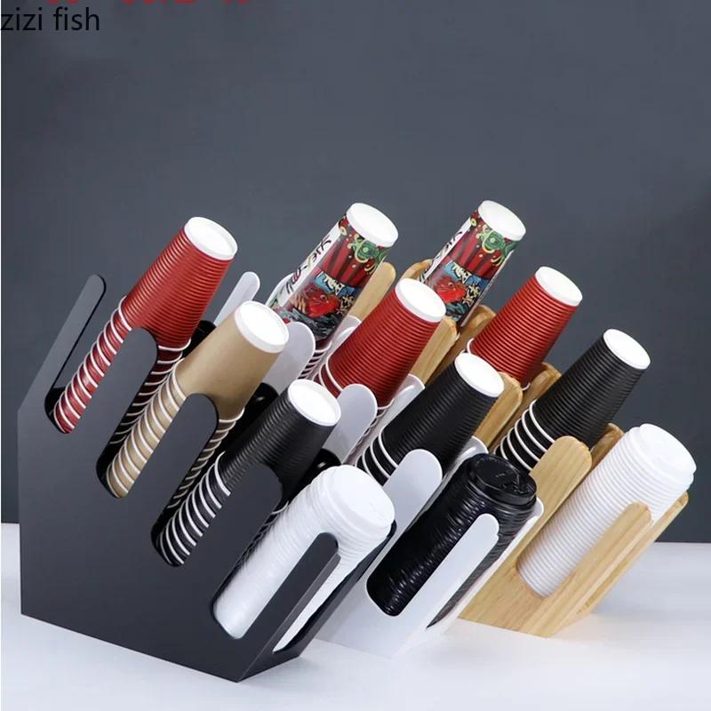 Acrylic Milk Tea Cup Holder Multifunctional Storage Rack Organizer Milk Tea Shop Storage Holder Desktop Shelf Display Stand
