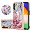 YB IMD Series-17 Style-E For Samsung Galaxy A55 5G Case 2.0mm TPU Marble Phone Cover with Ring Holder