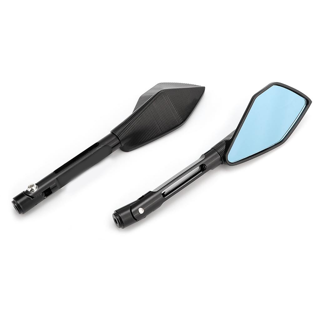 1 Pair CNC Universal Motorcycle Pentagon Rearview Mirror Modification AccessoryBlack