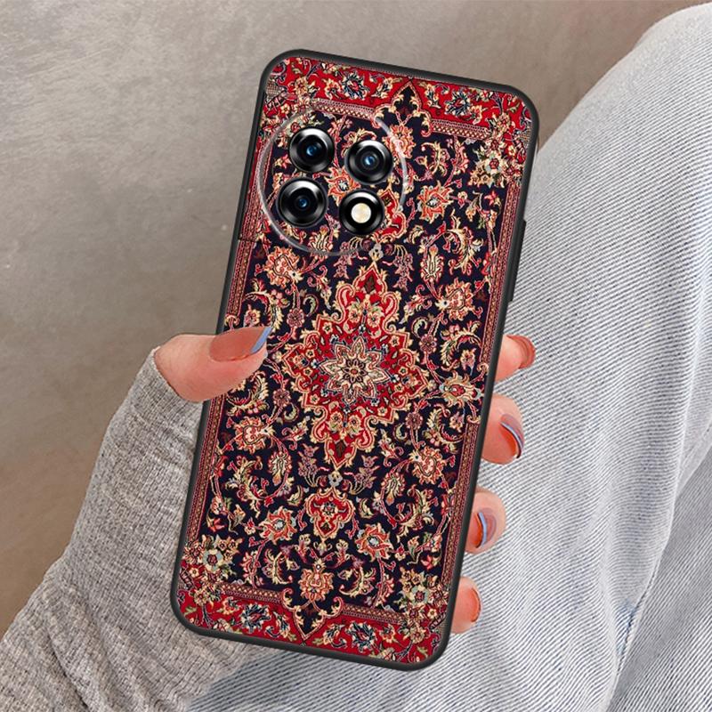 Retro Ethnic Carpets Turkish Rug Cover For OnePlus 13R 13 12 12R 11 10 Pro 8T 10T OnePlus Nord 4 CE 2 3 Lite N10 N20 N30 Case