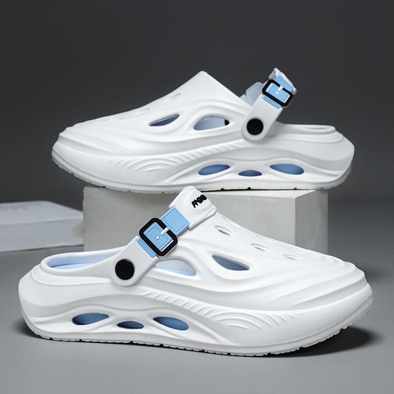 Summer Men'S Outdoor Sandals Beach Clogs Eva Soft Breathable Slippers Slides Men Casual Water Garden Shoes Male Beach Sandals