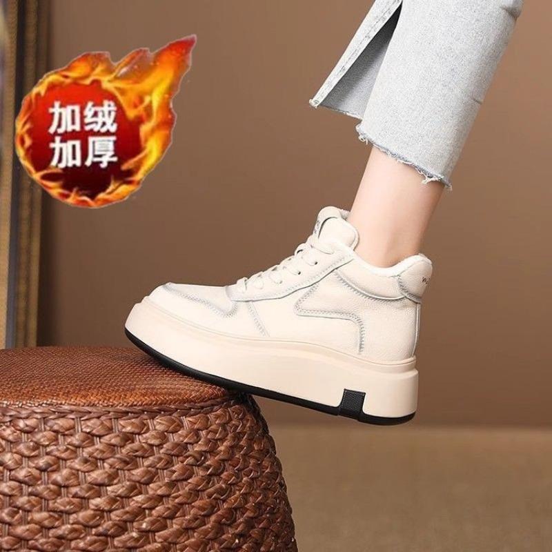 

Autumn and winter high-top little white shoes women s new popular versatile platform shoes round head sports casual board shoes 40