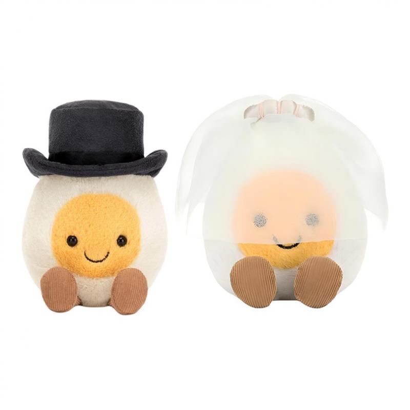 

JELLYCAT Веселая Свадебная Серия Британские JELLYCAT Жених и Невеста Набор Вареных Яиц Набор Кукла Плюшевая Кукла Сидячее Положение Высота 11см Box Not Included