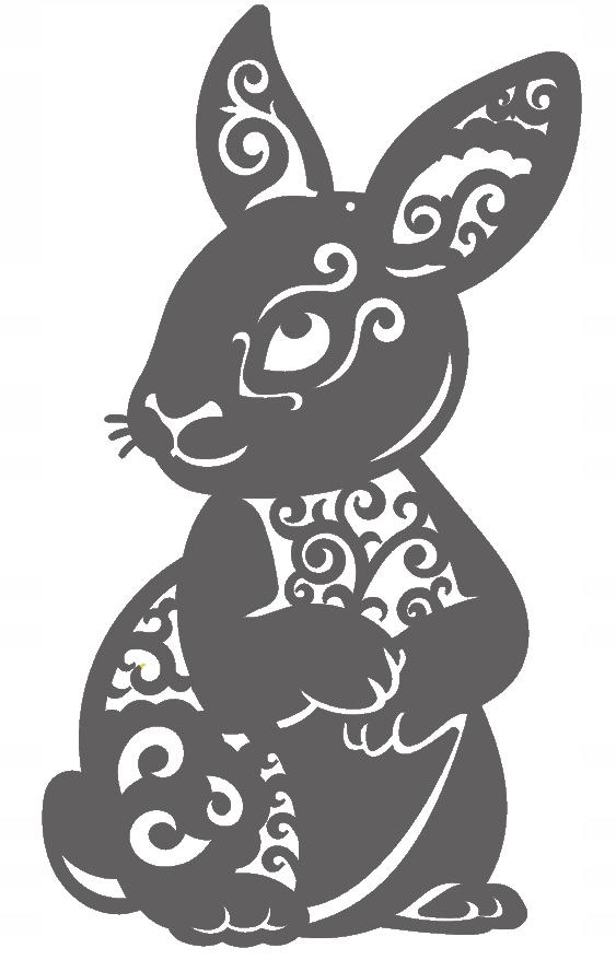 Openwork Pendant Easter Bunny Holiday Decoration