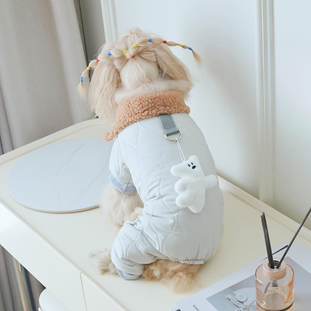 

Цілісний собачий боді Зігріваючий одяг для тварин Модний теплий одяг для собак Для маленьких та середніх собак S-Light Gray