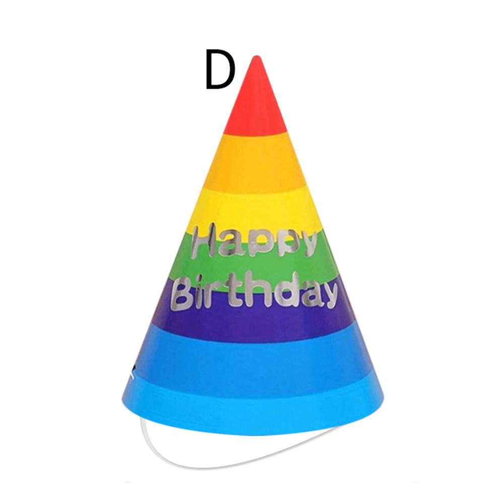 10Pcs Rainbow Birthday Party Hats Colorful Cone Paper Hats for Kids Boys Girls Adults Party Decoration
