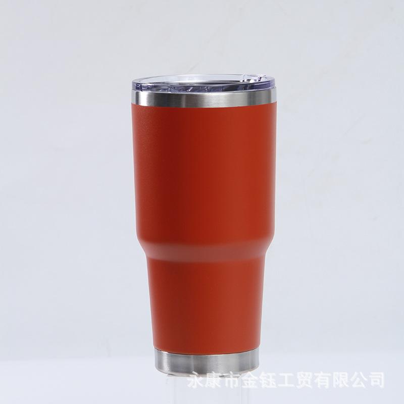 European And American 30Oz Car Cup Pro 304 Stainless Steel Vacuum Color Spray Belly Cup, Portable Car Cup