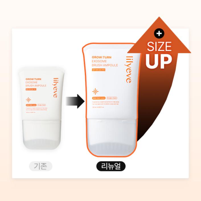 lilyeve Growturn Exosome Brush Ampoule Set 130ml (100ml + 30ml) – Scalp & Hair Growth Care Serum