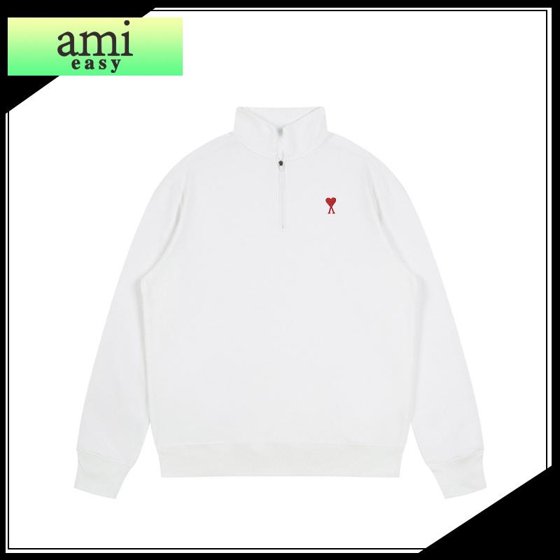 Men's Embroidered Half-Zip Stand Collar Hoodie 2024 - Comfortable, Versatile & Stylish for Autumn