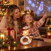 Christmas Projector Lights Light, USB Powered Snowman Ceiling with 6 Patterns, Tree Tabletop Decorations Flexible Holiday Night Light for Bedroom,