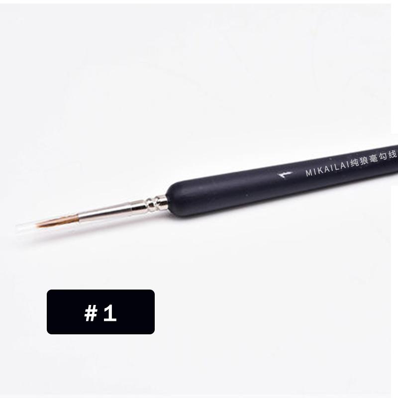 MIKAILAN Wolf Hair Paint Brush Fine Hand-painted Hook Line Pen Round Tip Miniature Brush For Drawing Gouache Oil Painting Brush