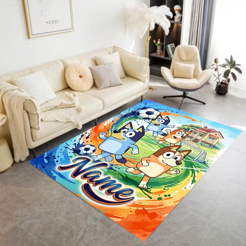 Halloween Soccer Fun Customize Your Name Floor Rug Office Rug Design for Outdoor Dormitory Hallway Decorate room Anti-slip Rug Office home decor