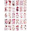 Halloween Tattoo Stickers, Temporary Tattoos for Men and Women, 30pcs Fake Tattoos with Scary Designs, Waterproof Body Art for Halloween Parties and
