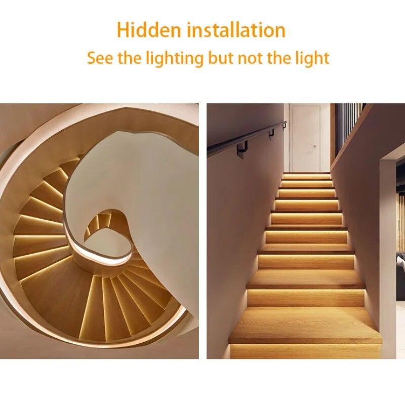 

smart home system motion sensor led step indoor and outdoor stair light night LED wall light