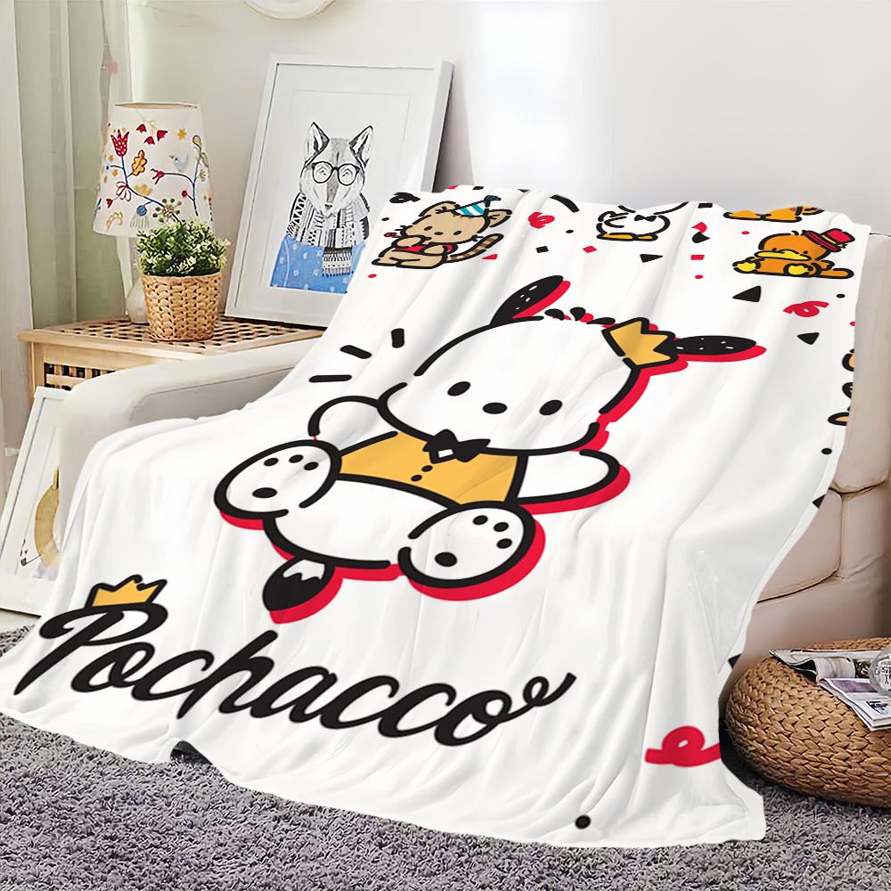 Cartoon P-Pochacco Dog Cute kawaii Blanket For Soft Throw Blanket for Picnic Bed Sofa Home Bedroom Cozy Warm Comfortable