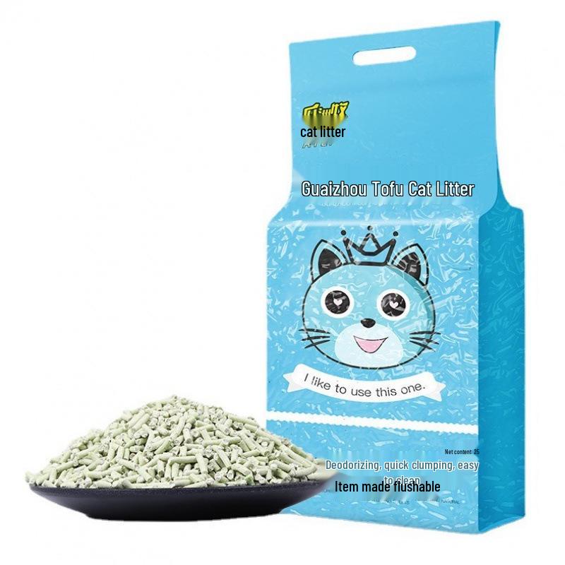 High-Quality Dust-Free Clumping Tofu Cat Litter with Activated Carbon