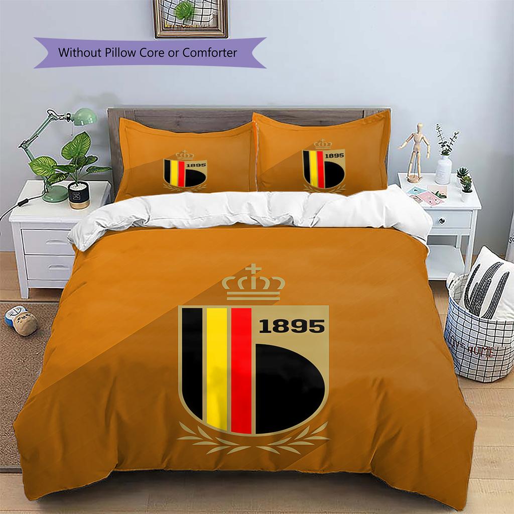 Red Devils Pattern Bedding Quilt Set Home Decoration Gift (1 * duvet cover + 2 * pillowcase without core)