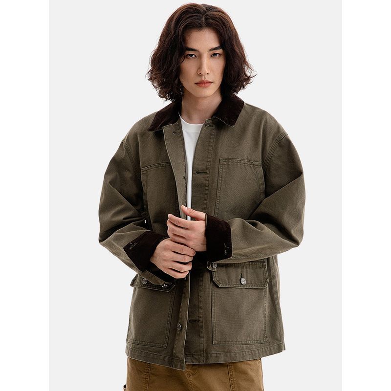 American-Style Heavy-Duty Pure Cotton Detroit Work Jacket for Men, Autumn and Winter Tough Guy Outerwear, Export Men's Windbreaker