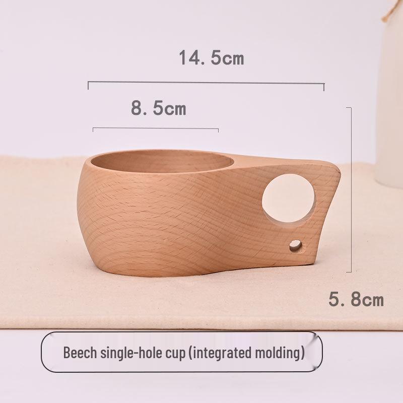 Walnut Finland Wooden Milk Cup - Creative, Portable Outdoor Design