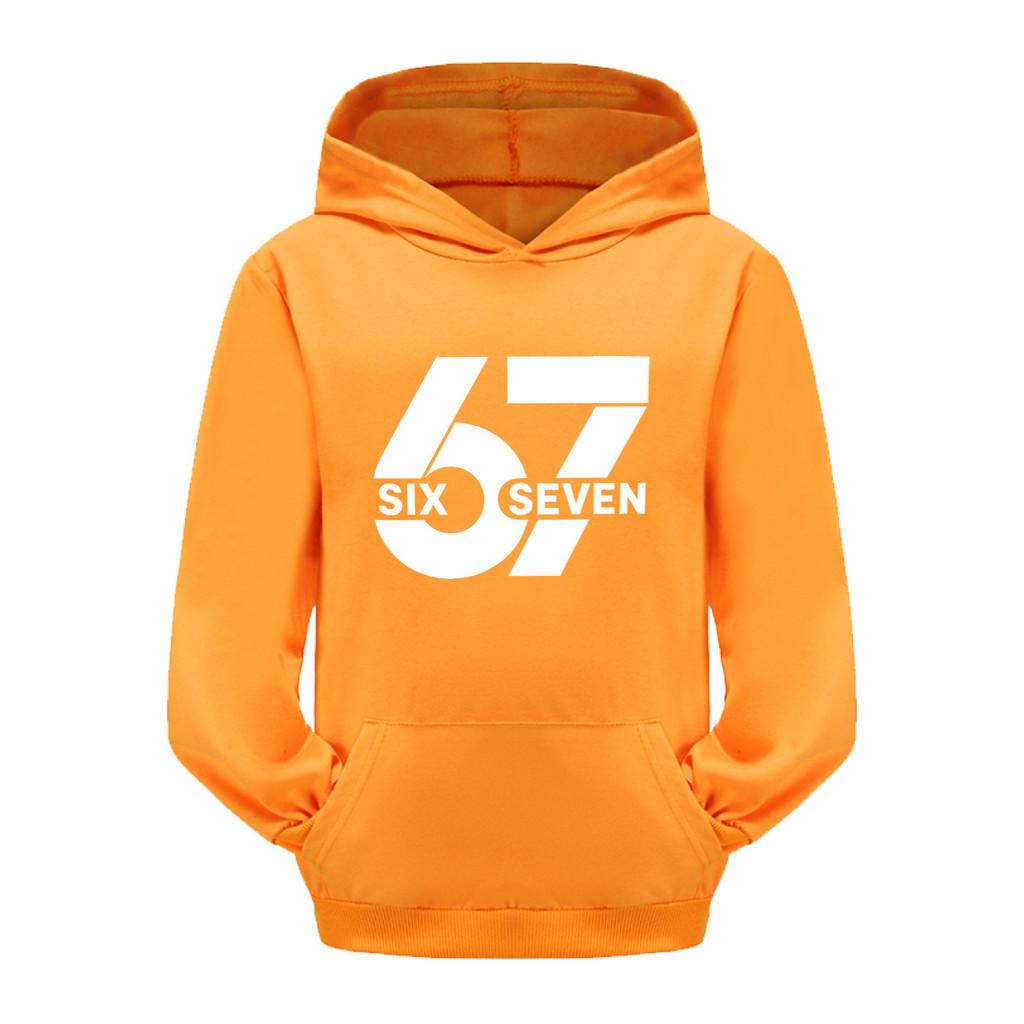 5398 Boys Girls Steal a Brainrot 67 Printed Casual Long Sleeves Hoodies