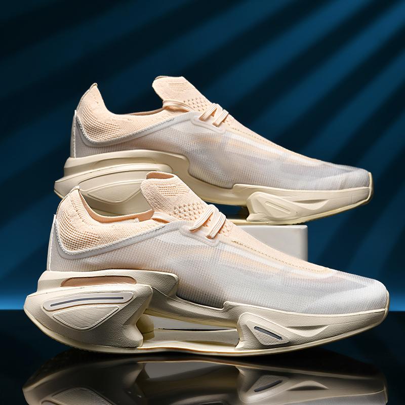 Couple Sports Shoes Women and Men Trendy Mesh Breathable Comfortable Casual Shoes Flat Soft Outdoor Lace-up Sneakers for Men
