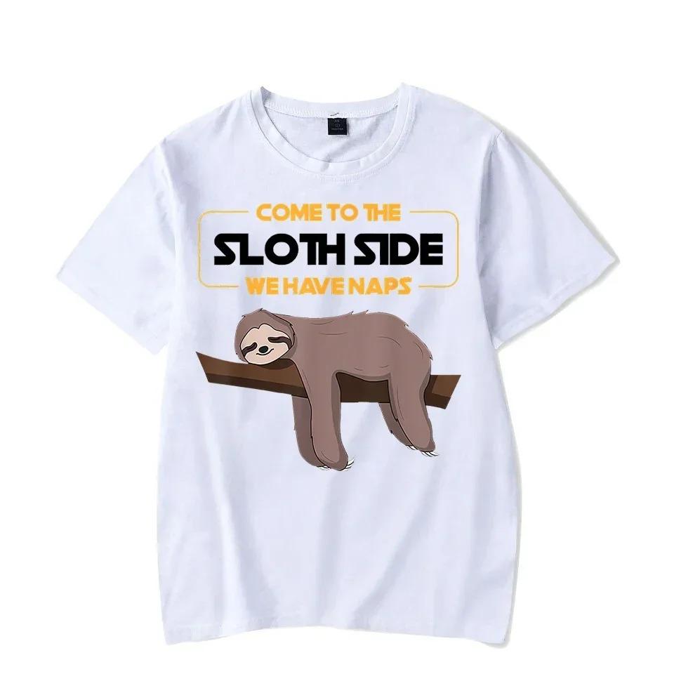Lazy Sloth Womens Tshirts Come To The Sloth Side We Have Naps Print Tops Streetwear Tops Fashion Harajuku Sloth Tshirts