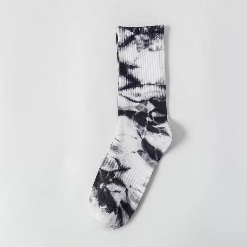 ABIF1 Long Tube Tie Dyed Hook Socks, Explosive Street Wear, Trendy and Fashionable Socks, Unisex Skateboarding, Sports, Leisure, and F