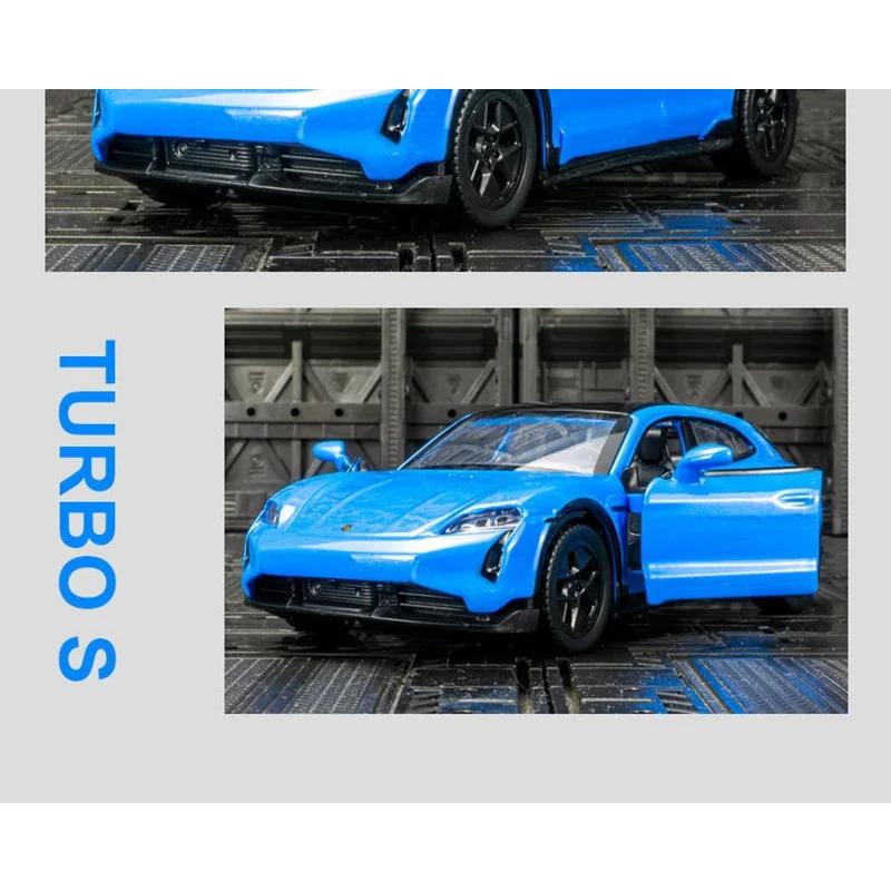 1/36 Porsche Taycan Turbo S Cross Turismo Alloy Sports Car Model Diecast Metal Race Car Vehicles Model Sound Light Kids Toy Gift