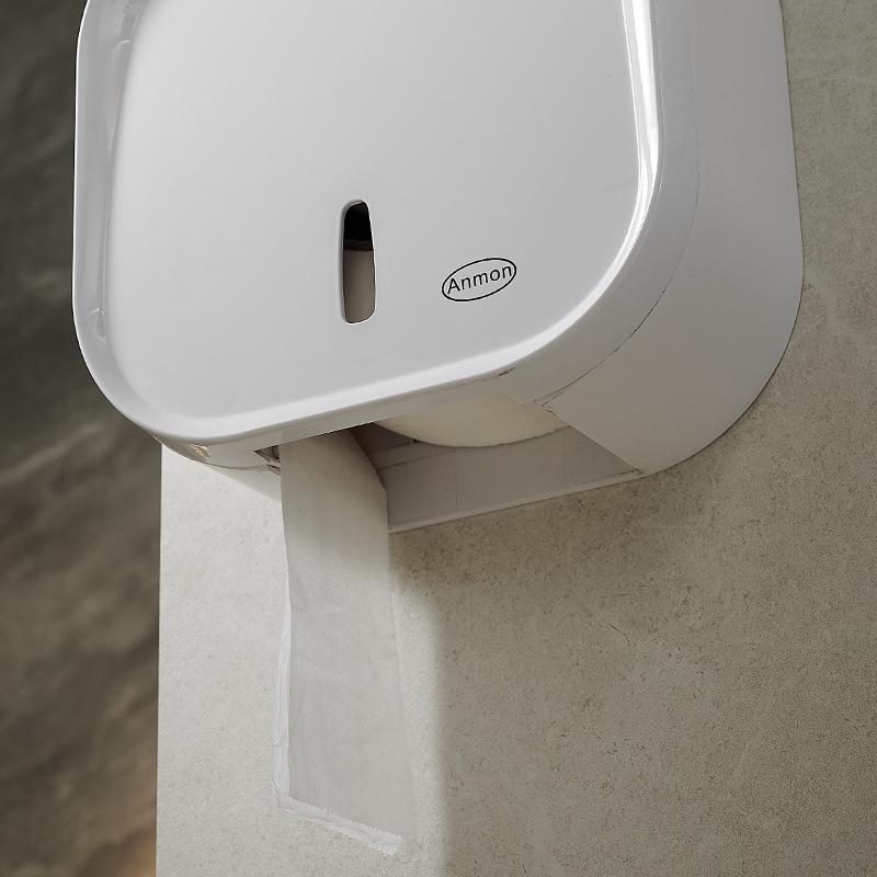Large Capacity Tissue Holder Hotel Bathroom Large Roll Paper Box Non Perforated Large Tray Paper Holder Bathroom Accessories
