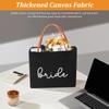 Bride Tote Bag Large Capacity Canvas Bags with Bride Lettering Shopping Handbag for Engagement Wedding Bachelorette Party Travel