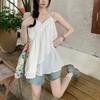 New ArriValS Open Run Women S V Neck aSymmetrical Frill Cami blouSe