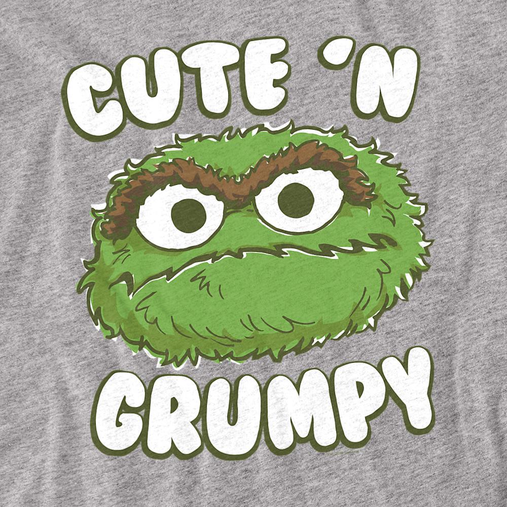 Sesame Street Unisex Adult Cute N Grumpy Heather T-Shirt