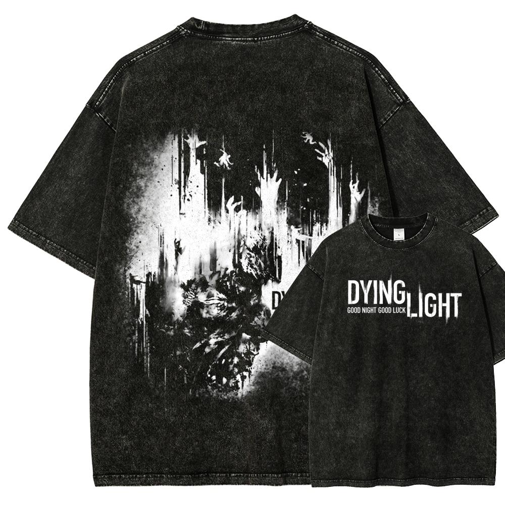 

Футболка с принтом Dying Light для любителей аниме, выстиранная. Одежда на весь год, высокое качество, индивидуальность, одежда больших размеров, унисекс, новая модель, футболка для пары L