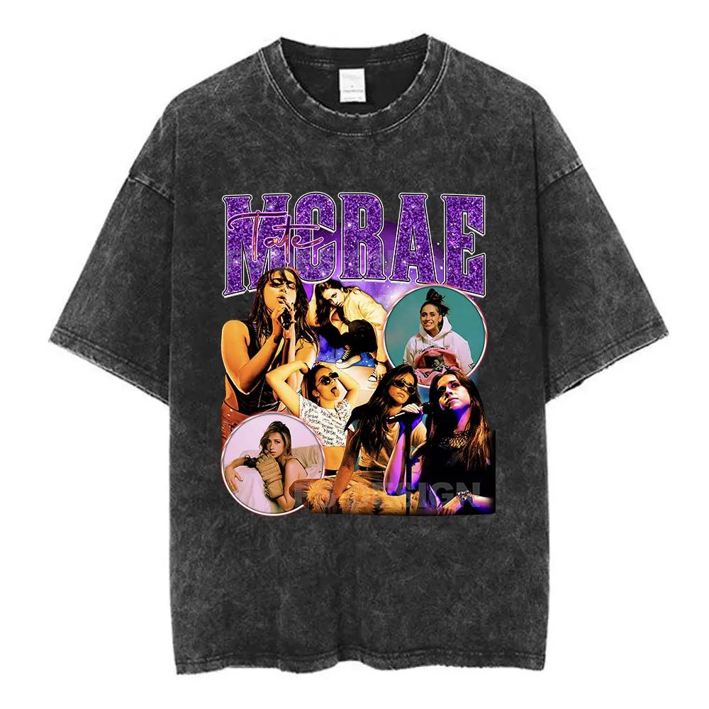Tate Mcrae Greedy Album Tour Merch T Shirt Men Women Fashion Vintage Washed Short Sleeve Oversized Tshirts 100 Cotton T Shirts