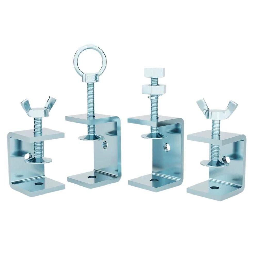1Pcs Multiple Head Shapes U Clamp Open Height 20-130MM Fixed Fixture C-Type Clip Galvanized Carbon Steel Thickened