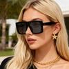 Men's Square Sunglasses Classic Retro Large Frame Black Glasses Fashionable Women's Sunglasses Brand New Pilot Goggles UV400