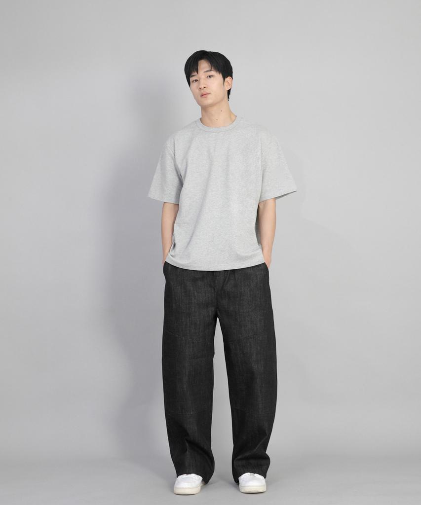 Seinteukeulu R-Neck Plain Short Sleeve Tee Brs-826 Melange Gray