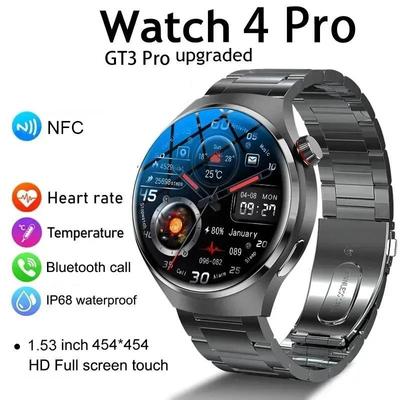 Neu GPS Smart Uhr Männer GT4 Pro 360*360 HD Bildschirm Herz rate Bluetooth Anruf NFC IP68