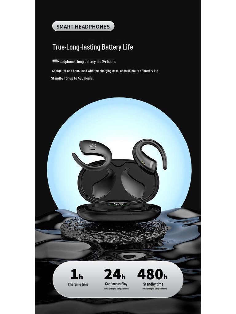 OWS Open-Ear Bluetooth Bone Conduction Earbuds for Running and Sports